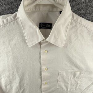 Gitman Bros 16.5 36 Cotton USA White Pocket Button Up Men Shirt Long Sleeve